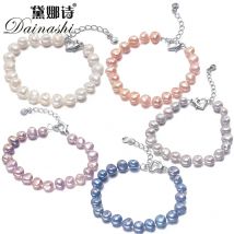 5–6 mm neues Bettelarmband für Damen, hochwertiges Armband aus 100 % natürlichen Süßwasserperlen, 16–20 cm