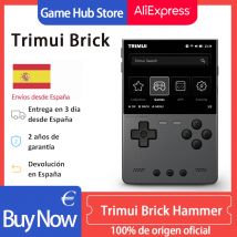 NUOVO TRIMUI BRICK Hammer Console di gioco portatile Schermo IPS da 3,2 '' Sistema Linux Corpo in metallo Chiave Illuminazione a LED Tappo chiave gratuito Regali