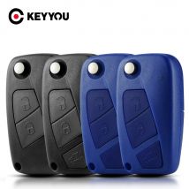 KEYYOU Car Key Shell per Fiat 500 Punto Stilo Ducato Panda Doblo Bravo pieghevole 2/3 pulsanti