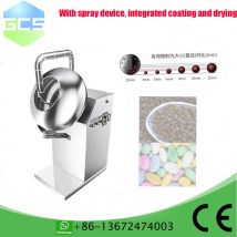 Automatyczna maszyna do powlekania tabletek, orzechów nerkowca, orzechów ziemnych, czekolady, cukru, z urządzeniem do rozpylania, zintegrowaną powłoką i suszeniem.