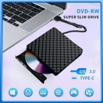 Unità ottiche USB 3.0 Type C 2 in 1 Slim DVD esterno RW CD Writer Drive Masterizzatore Lettore Masterizzatore DVD portatile per PC portatile