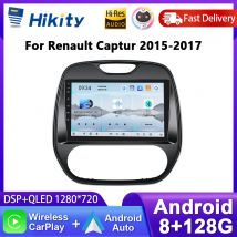 Autoradio Hikity 2Din Carplay per Renault Captur 2015-2017 (non compatibile con modello Sport) - Lettore Multimediale Android Auto GPS Bluetooth RDS DSP