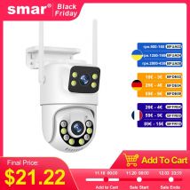 Telecamera IP WiFi Smar 6MP PTZ Doppia lente con doppio schermo Audio bidirezionale Monitoraggio automatico Sicurezza CCTV esterno Vedio Sorveglianza ICSe
