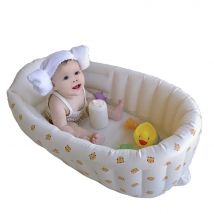 1PCS Inflatable Baby Bathtub / Baby Inflatable Chair, Toddler Bathing Tub with Air Pump Back Support Portable Seat