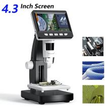 1000X 4.3 "mikroskop cyfrowy LCD 1080P mikroskop na monety 8 diod LED lupa USB naprawa lutowania mikroskop wideo na monetę