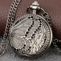 Wunderschöne Quarz-Taschenuhr mit Schmetterlingsmotiv – perfektes Geschenk für Damen und Herren!