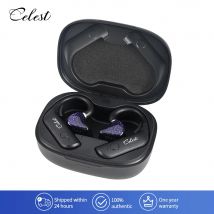 Celest T1 Gancio per l'orecchio Auricolare V5.3 Cuffie Bluetooth senza fili Cavo per cuffie impermeabili Cuffie TWS per chiamate musicali HiFi IEM