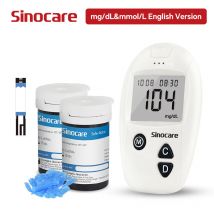 (mg/dL VS mmol/L) Misuratore di glucosio nel sangue Senocare Safe-Accu o strisce reattive Lancette Glm Glucometro esatto Tester per diabete Misuratore di zucchero