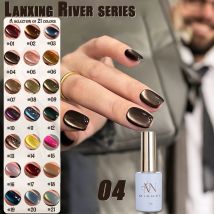 MIANEL 12ML 1-21pcs 2025 Summer Maillard Black Brown Cat Eye Gel Nail Polish Black Nails White Nails Nail Art Red Nails