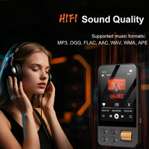 2,4 Zoll 128 GB MP3/MP4-Player mit Bluetooth 5.3 und WLAN, multifunktionaler HiFi-Sound-Musikplayer mit E-Book, Aufnahme, Radio