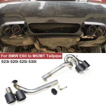 Auspuff-Endrohr für BMW 5er E60 525i 523i 520i 530i Upgrade M5 MT Stoßstange Quad Schalldämpfer Auspuffanlage