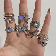 CZ Open Ring for Women Luxury Wedding Anniversary Party Love Heart Ring Jewelry anillos Wholesale