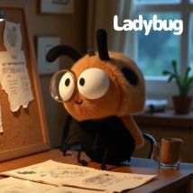 17 cm Cartoon Lustiges Insekt Serie Plüschtier Film Kuscheltiere Niedlicher Dschungel Marienkäfer Cristatellus Perfektes Geburtstagsgeschenk für Kinder