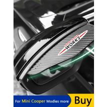 For Mini Cooper Works JCW R56 R57 R58 R59 R61 F54 F55 F56 Car Rearview Mirror Rain Eyebrow Rainproof Accessories Decor