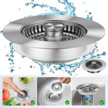 3 in 1 Küchenspüle Abflusssieb Anti-Clogging Pop-up Stopper Waschbecken Filter Stecker Müllentsorgung Edelstraßenzubehör Zubehör