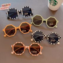 2026 Kinder Niedliche Gestreifte Polygon UV400 Sonnenbrille Baby Mädchen Outdoor Sonnenschutz Sonnenbrille Kinder Augenschutz Sonnenbrillen