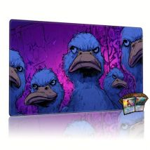 Angry Duck Doodle Fun Raccoon Design MTG Playmat Magic Card Battle Mat Bordo cucito antiscivolo tapete magico mtg Tappetino da tavolo