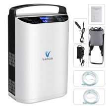 VARON Portable 5L Oxygen Machine Pulse Flow Oxygen Concentrator For Medical Home Use And Travel Outdoor Care With Battery Use
