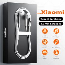 Cuffie cablate originali di tipo C per Xiaomi 17 15 14 Pro Ultra, auricolari da 3,5 mm per Redmi Poco Huawei Samsung, accessori per auricolari