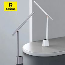 Baseus-Lámpara LED de escritorio, lámpara de mesa plegable, regulable, para estudio, oficina, mesita de noche, Control inteligente, brillo, protección ocular, lámpara de lectura