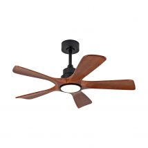 Wood Ceiling Fans with Lights For Bedroom Indoor Office Remote Control 6 Speed Wind Black Walnut 5 Blades Ceiling Fan