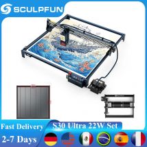 Macchina per incisione laser SCULPFUN S30 Ultra 22W Set area di lavoro 600x600mm con protezione dell'obiettivo sostituibile con assistenza aerea automatica