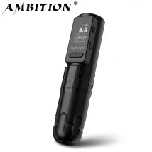 Ambition Soldier Max Macchina per tatuaggi wireless Penna Motore coreless Doppio cuscinetto Asta diritta Batteria per fatturazione schermo a colori da 2400 mAh