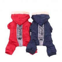 Hunde Katzen Warme Overall Hoodie Windschutz Bekleidung Haustier Welpen Mantel Jacke Outfit Winter Kleidung