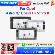 2 Din Android 12 autoradio Stereo lettore multimediale GPS Navi per Opel Corsa C Signum Vivaro Astra H Corsa D Zafira Tigra Twintop