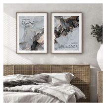 Islamic Bismillah Alhamdulillah Marble Posters Canvas Painting Wall Art Print Pictures Bedroom Living Room Interior Home Decor