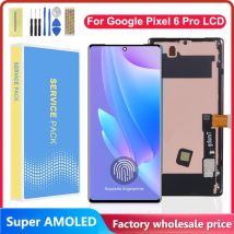 LCD Super AMOLED con cornice per Google Pixel 6 Pro LCD per Google Pixel 6Pro GLUOG G8VOU Display Touch Screen Digitizer Assembly
