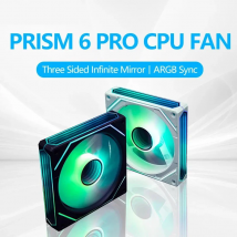 Prism 6PRO ARGB Gehäuselüfter, unendliche Spiegelbeleuchtung und F120-3in1 120 mm CPU-Lüfter, PWM, 1600 U/min/61,5 CFM/für Gehäuse/CPU-Kühler