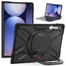 Per Samsung Galaxy Tab S10 S9 S8 Ultra Custodia PC da 14,6 pollici + TPU 360 °   Staffa rotante con guscio protettivo antigoccia a quattro angoli