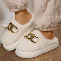 Plattform Damen Sexy Hausschuhe Strass Warme Hausschuhe Für Frauen Indoor Haus Fell Hausschuhe Mädchen Winter Schuhe 2025, Neue Ankunft