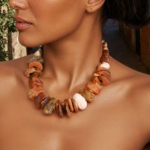Statement-Halskette mit übertriebenen Acrylperlen für Damen und Mädchen, Hochzeit, Party-Schmuck