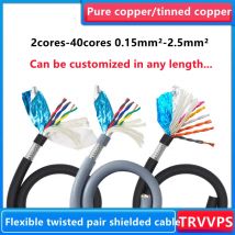 Hochflexibles, drehbares, abgeschirmtes Schleppkettenkabel, TRVVPS, 2–40 °C, 26–13 AWG, biegefestes CNC-Maschinensignalsteuerkabel