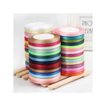 New (25 Yards/lot) 1/4''6mm Single Face Silk Satin Ribbon Wedding decorative ribbons Christmas gift wrap DIY handmade materials