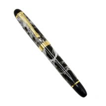 Hochwertiger klassischer Füllfederhalter Dazzle Blue, hochwertiger Business-Stift aus Metall, Vintage-Signatur-Füllfederhalter, Schulbedarf