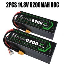 GTFDR Lipo 4S Batterie 14,8 V 6200 mah 80C T Deans XT60 EC5 XT90 XT90-S Hard Case Für 1/10 1/8 Buggy Auto Flugzeuge Boote RC Teil
