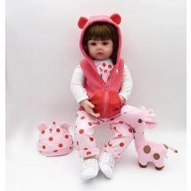 bebe puppe wiedergeboren kleinkind 47 cm weiche silikon wiedergeboren baby puppen weichen körper lebensechte menina Weihnachten überraschung mädchen geschenke puppe
