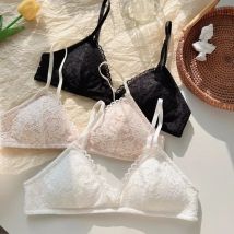 Sexy Bralette Drahtlose Spitze Bh Frau Unterwäsche Weiche Bequeme Schlaf Tops Französisch Tiefe V Kleine Brust Bustier Dessous Dessous