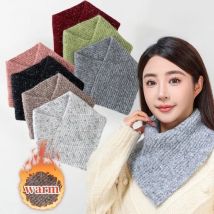 Neue Winter Warme Hals Wärmer Gestrickte Kaschmir Woolen Schal Einfarbig Verdicken Gefälschte Kragen Dreieck Schal Winddicht Halstuch