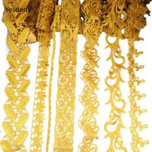 4 Yards Length Gold Silver Lace Long Auspicious Cloud Pattern Chinese Style Accessories Decorative Strips Costume Hanfu Iron On.