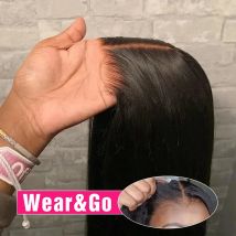 30 40 pollici 250% Wear And Go parrucche Glueless diritte 100% capelli umani pronti per prepizzicati 13x6 Hd parrucca anteriore in pizzo per le donne in vendita