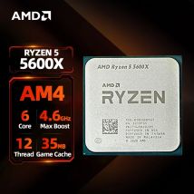 AMD Ryzen 5 5600X Processor 4.6GHz 6-Core 12-Thread 35MB Game Cache 7NM TDP 65W Socket AM4 Desktop CPU for PC Gamer