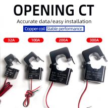 Trasformatore di corrente a nucleo diviso trasformatore di rilevamento della corrente 32A 100A 200A 300A morsetto sensore AC morsetto CT
