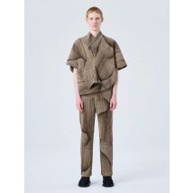 YUDX Miyake Plissee Herrenjacke Einfarbig Unregelmäßiges Oberteil Kurzarm One Button Design 2024 Herbst Neu