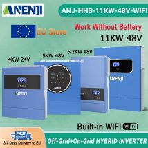 ANENJI 4KW 5KW 6.2KW 11KW Hybrydowy Inwerter Solarny 24V 48V MPPT 100A 120A 160A Czysta Fal Sinusoidalna Hybrydowy Z WiFi PV 500VDC