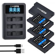 Batteria ricaricabile agli ioni di litio da 2400 mAh 3,6 V / Caricatore USB a 3 slot per console Sony PSP 2000/3000/ PSP Lite, PSP Slim PSP-S110