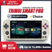 Trimui Smart Pro Console di gioco portatile Schermo IPS da 4.96'' Sistema Linux Joystick Illuminazione RGB Smartpro Lettore di videogiochi retrò Regalo